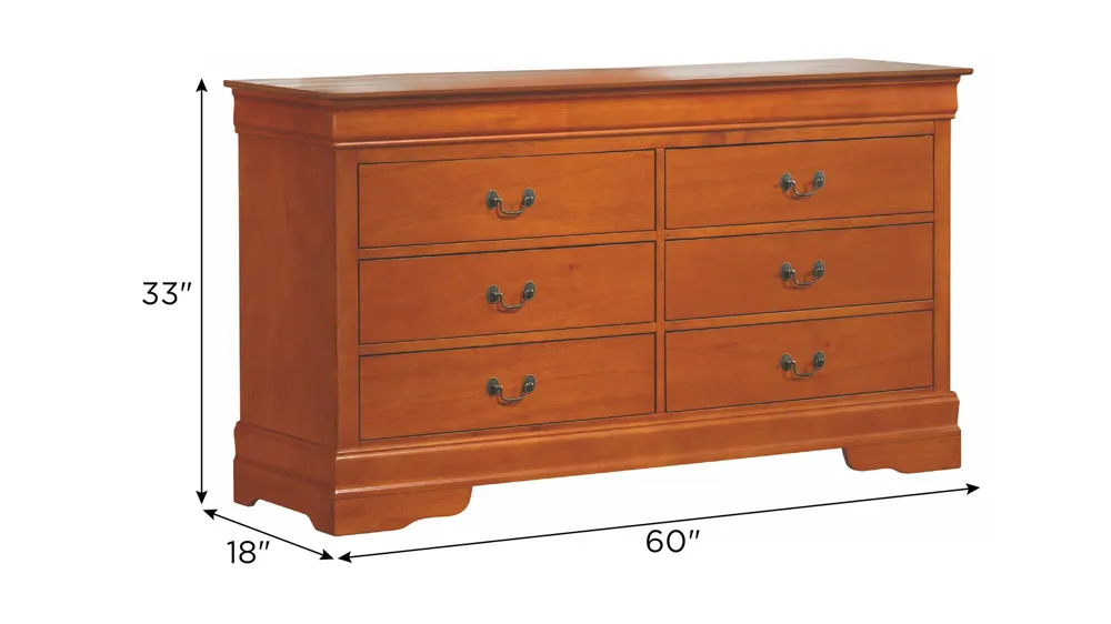 Rossie Bedroom Dresser Dimensions