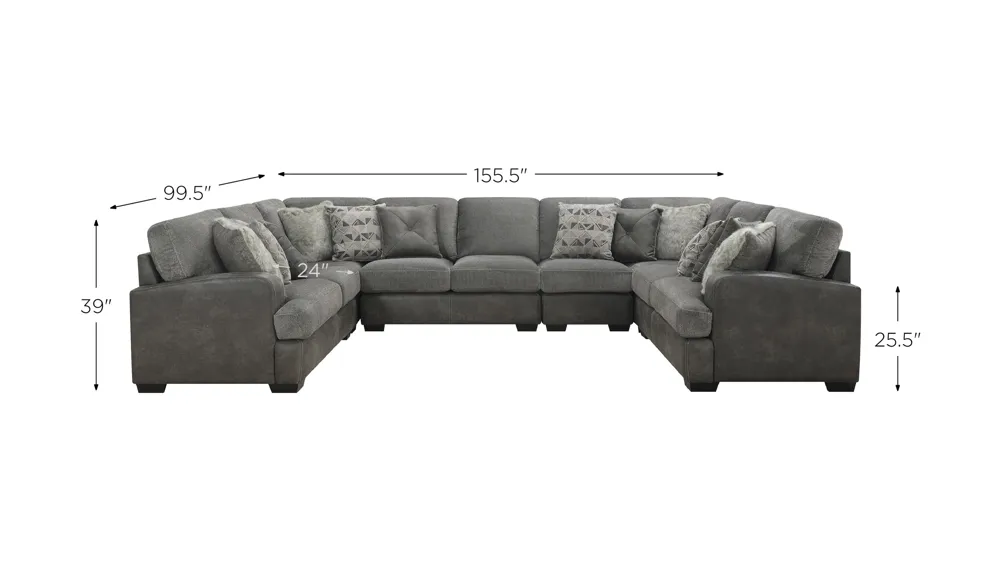 Berlin Modular 6-pc. Sectional Dimensions