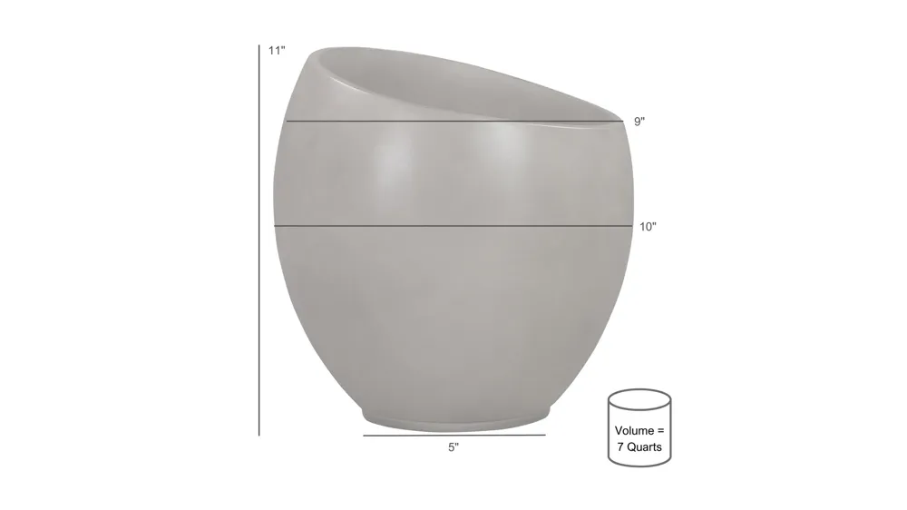 Moonstone Medium Planter Dimensions
