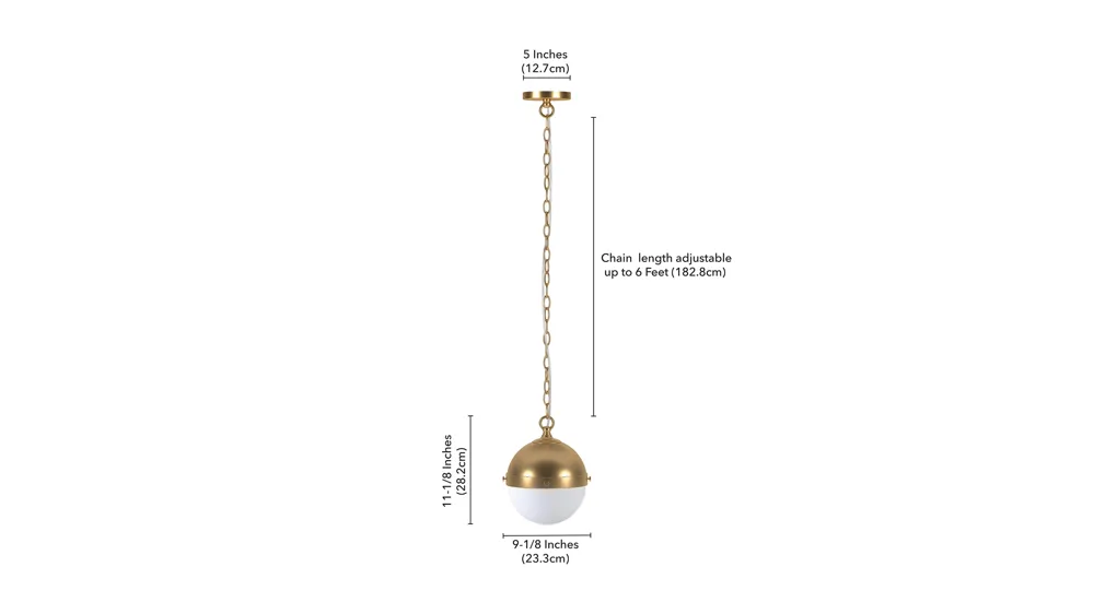 Aurora Pendant Dimensions