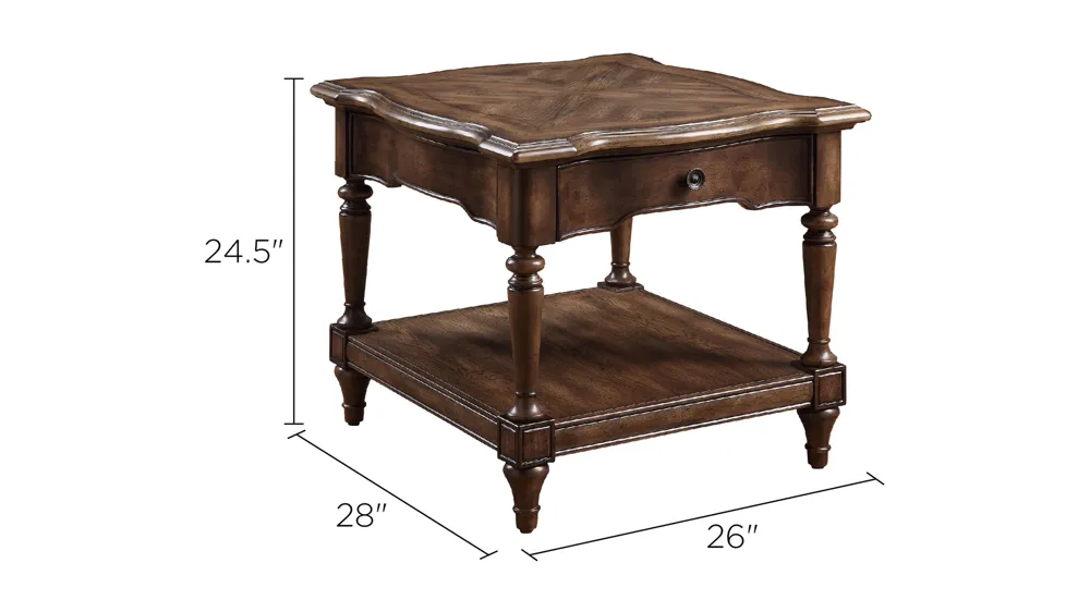 Moorewood Park End Table Dimensions