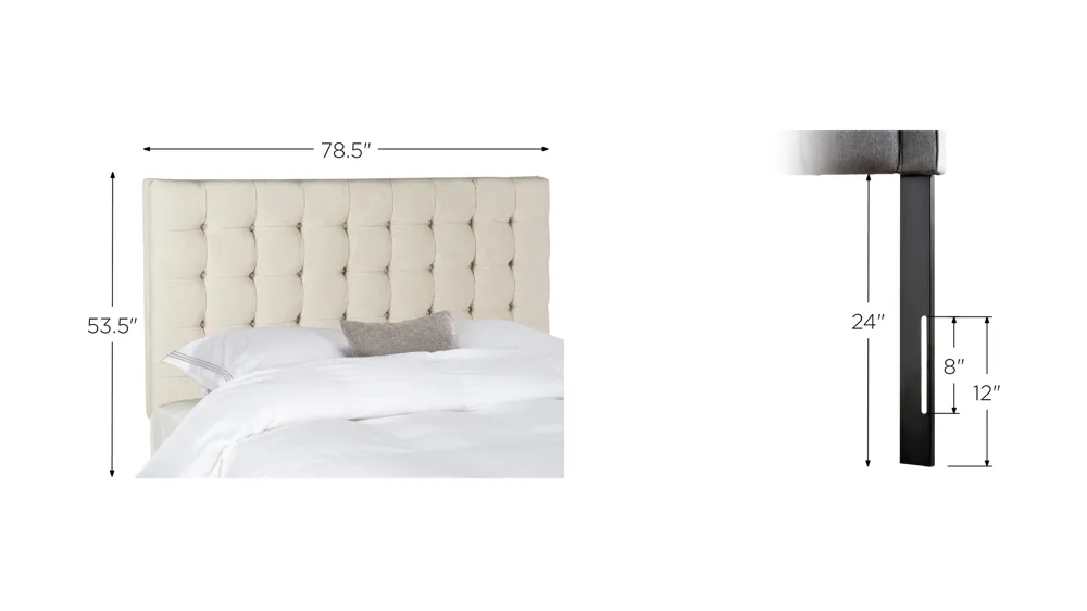 Lamar Tufted Upholstered Headboard Dimensions