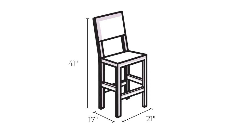 Calif Counter-Height Stool Dimensions
