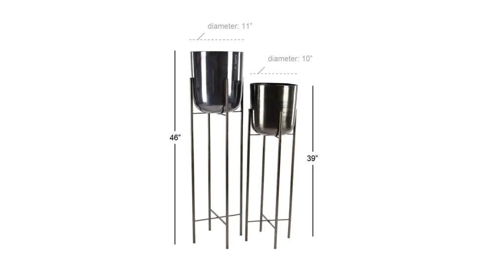 CosmoLiving Stiletto Planter Set of 2 Dimensions