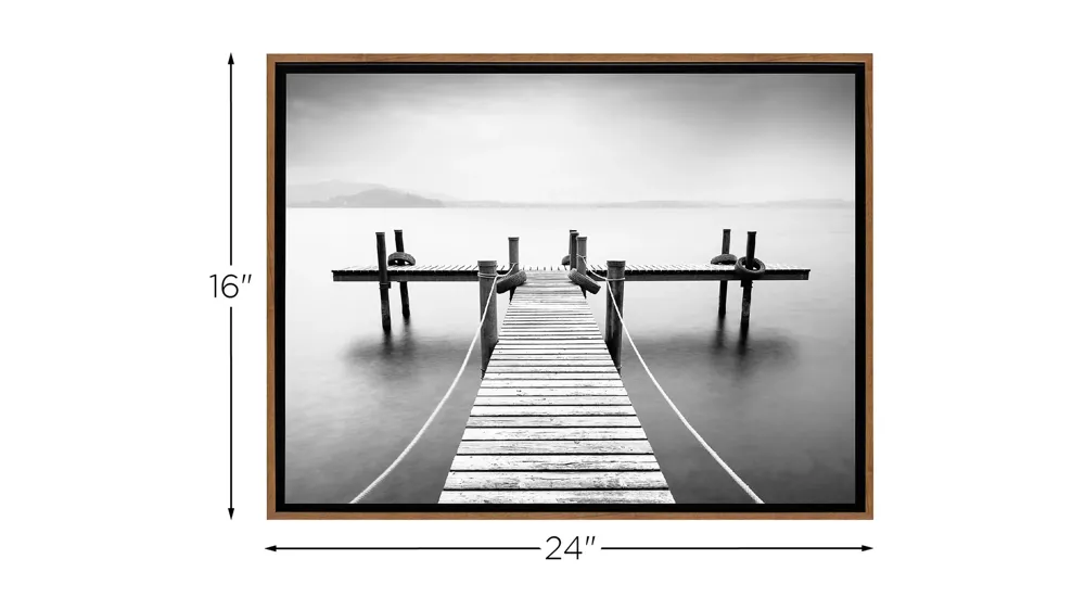 Stratton Lake Pier Canvas Wall Art Dimensions