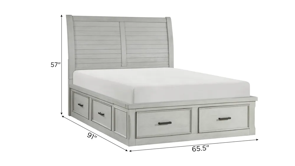 Ohana Platform Bed with Storage Dimensions