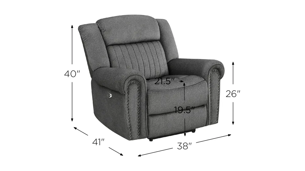 Lanning Power Reclining Chair Dimensions