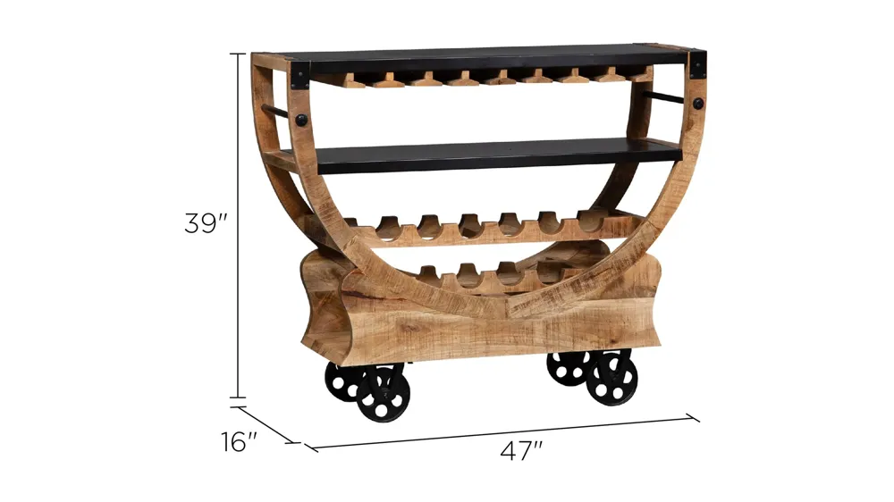 Danley Accent Bar Trolley Dimensions