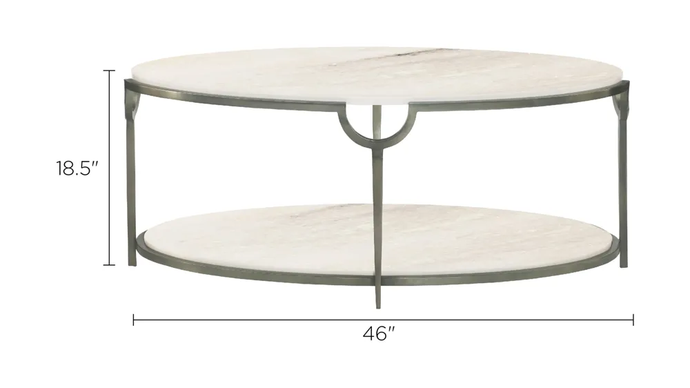 Morello Oval Coffee Table Dimensions