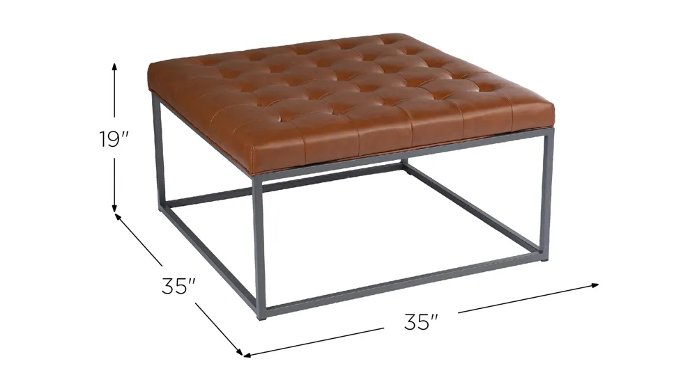Otley Tufted Ottoman Dimensions