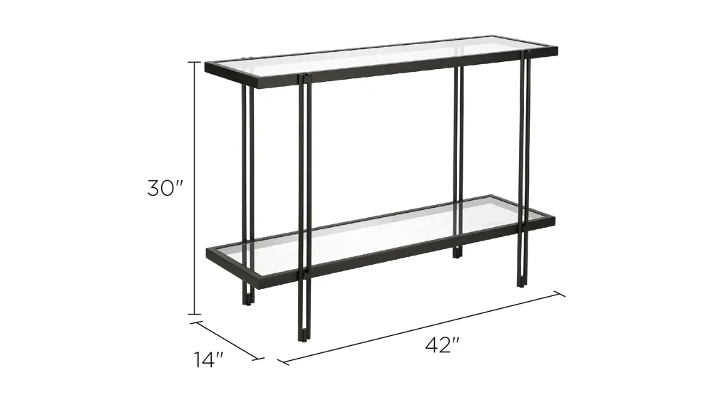 Inez Rectangular Console Table Dimensions