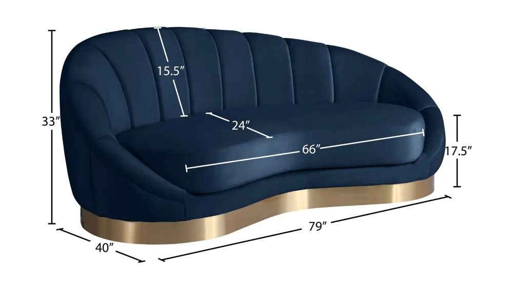 Shelly Velvet Chaise Dimensions