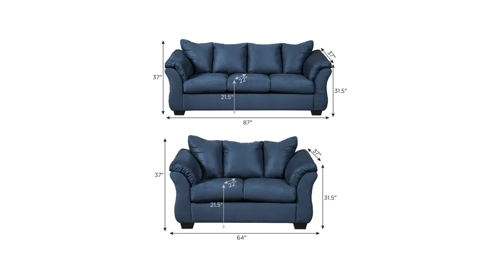 Whitman Living Room Set Dimensions