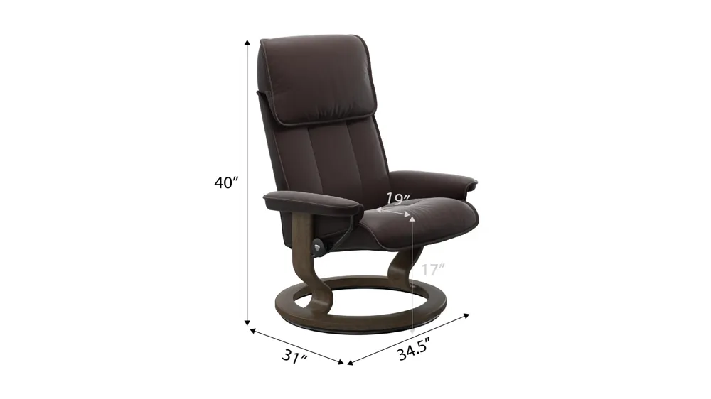 Admiral Large Classic Recliner Dimensions