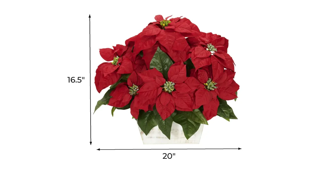 Poinsettia Artificial Arrangement Dimensions