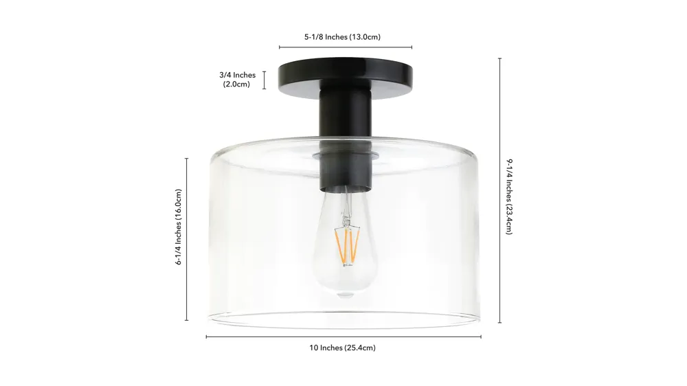 Embla Semi-Flush Mount Dimensions