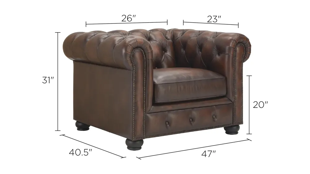Hutchinson Leather Chair Dimensions