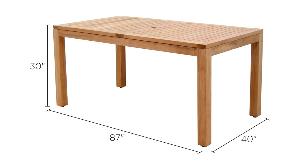 Lifestyle Garden Outdoor Rectangular Dining Table Dimensions