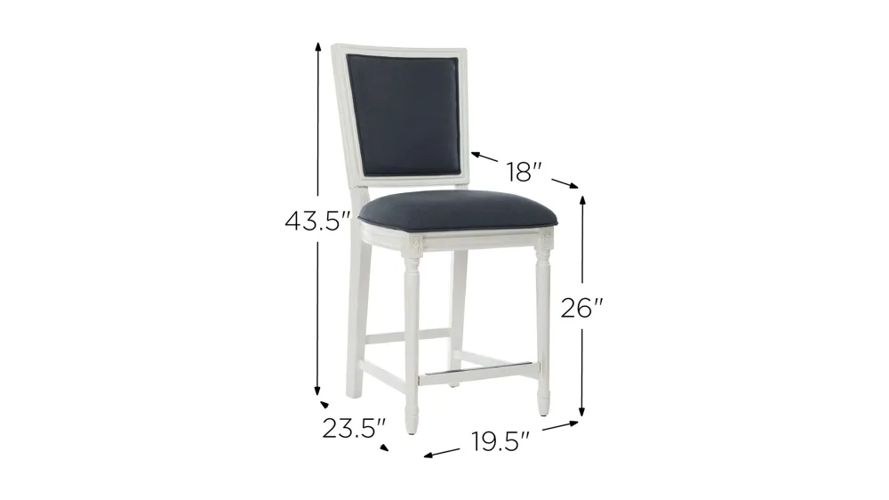 Buchanan Rectangular Counter Stool - Set of 2 Dimensions
