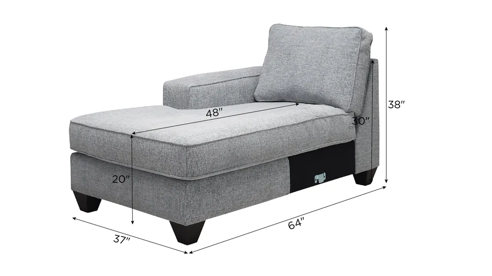 Alston Left arm Facing Chaise Dimensions