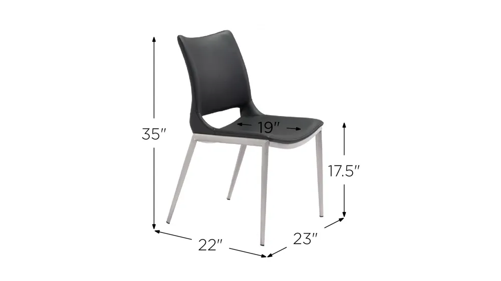 Ace Dining Chair: Set of 2 Dimensions