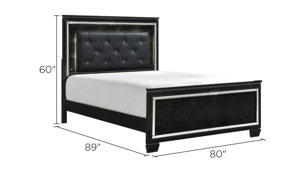 Brambley Bed w/ LED Lights Dimensions