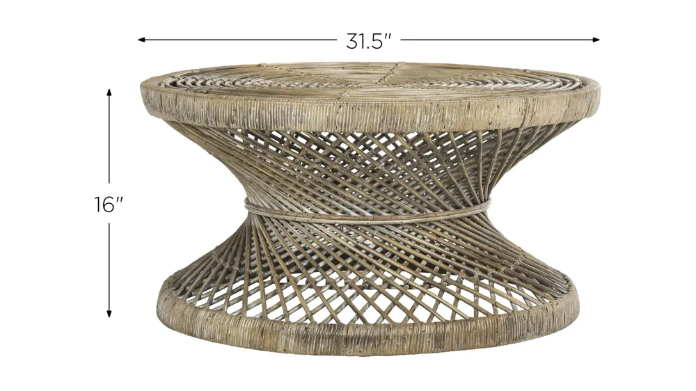 Sacramento Large Bowed Coffee Table Dimensions
