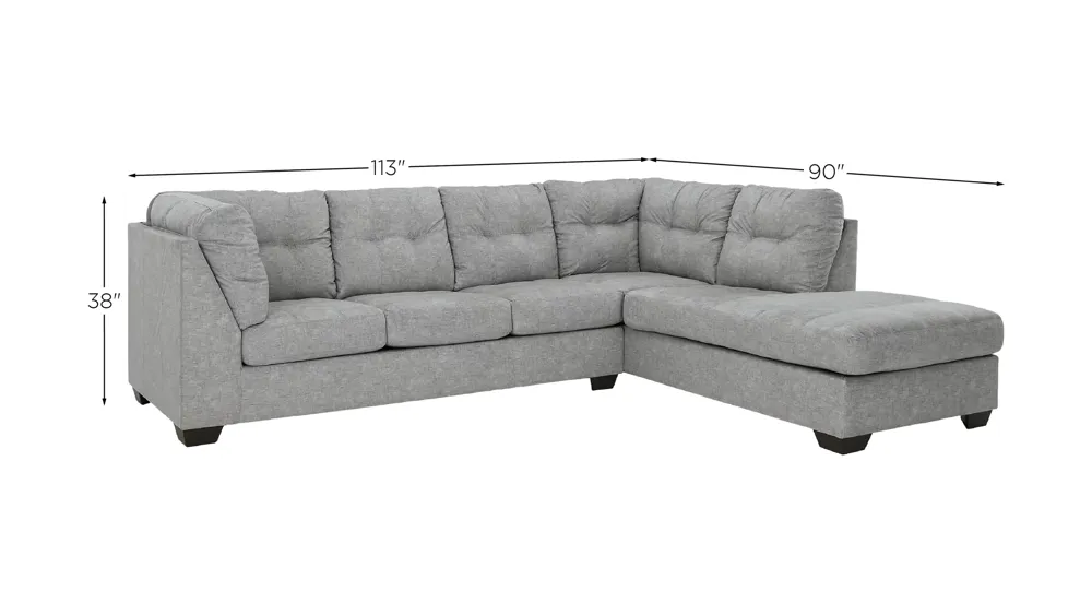 Falkirk 2-Piece Sectional with Chaise and Sleeper Dimensions