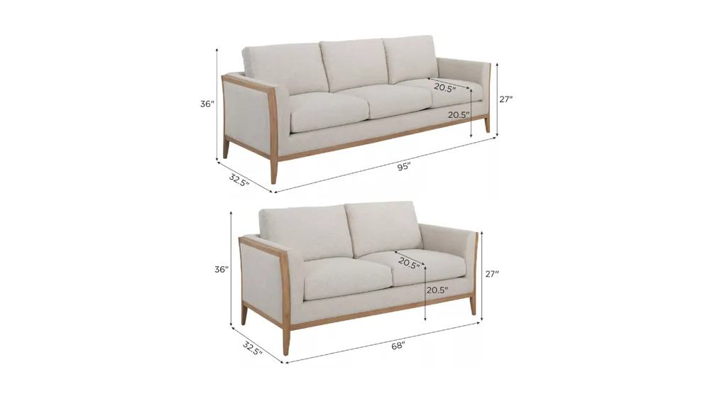 Merino Living Room Set Dimensions