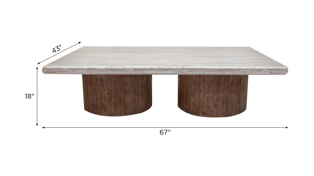 Sahara Deluxe Cocktail Table Dimensions