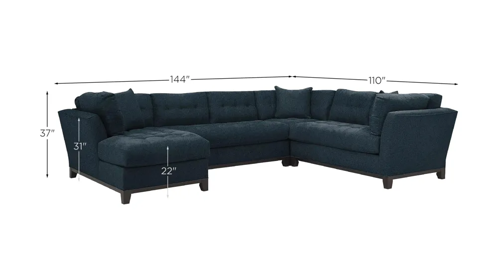 Cityscape 4-pc. Sectional Dimensions