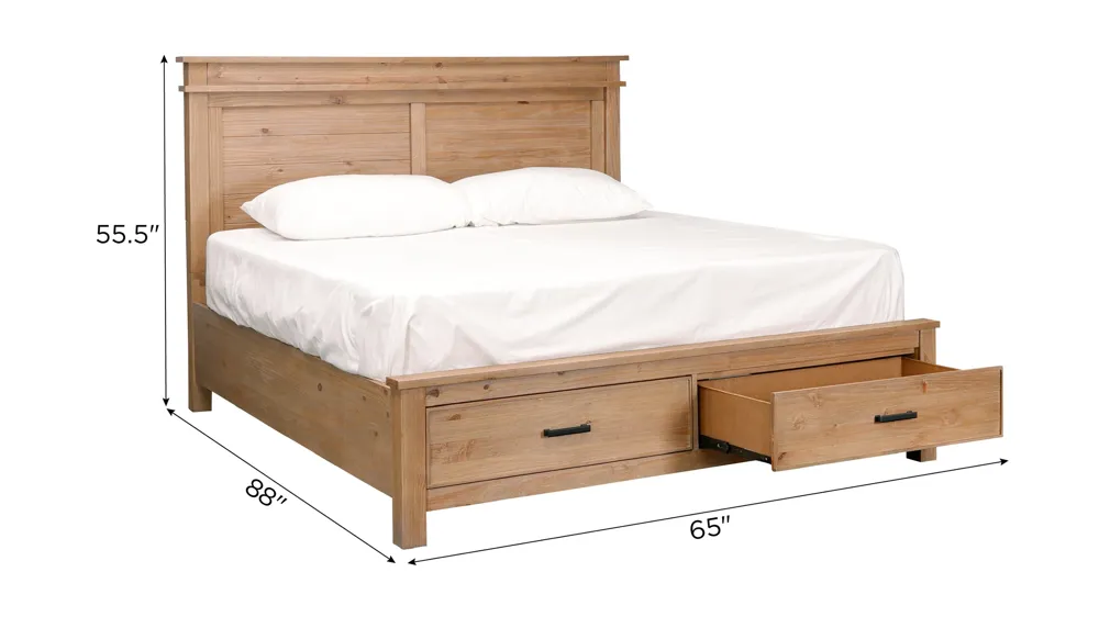 Hempstead Platform Storage Bed Dimensions