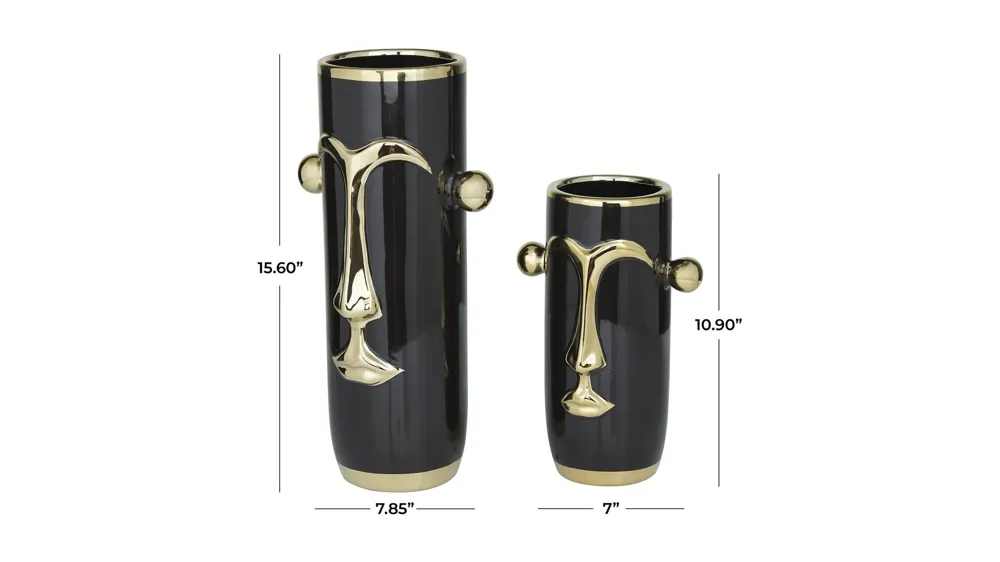 Ivy Collection Varner Vase Set of 2 Dimensions
