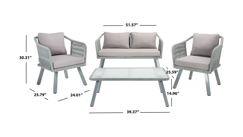 Fadri 4-pc. Rope Living Set Dimensions