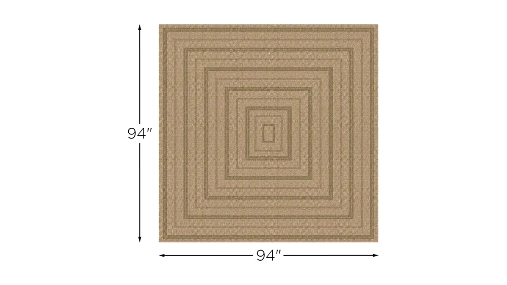 Sahara Multi Border Indoor/Outdoor Rug Dimensions