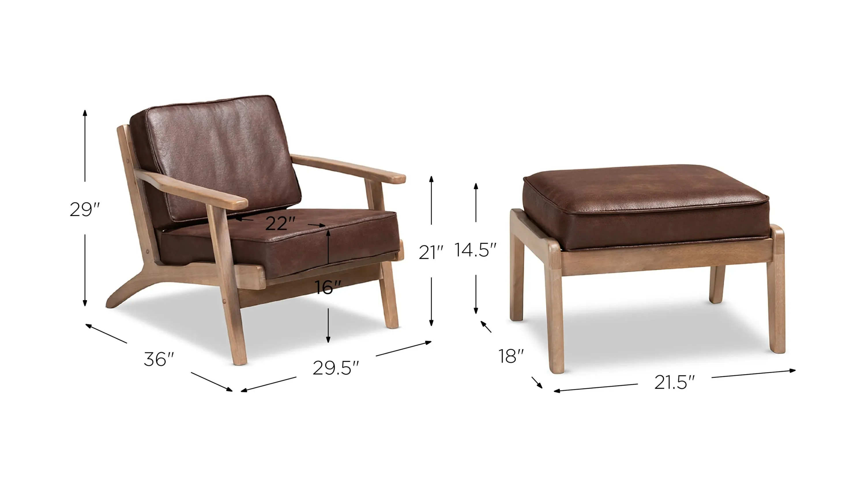 Sigrid 2-pc. Armchair and Ottoman Set | Raymour & Flanigan