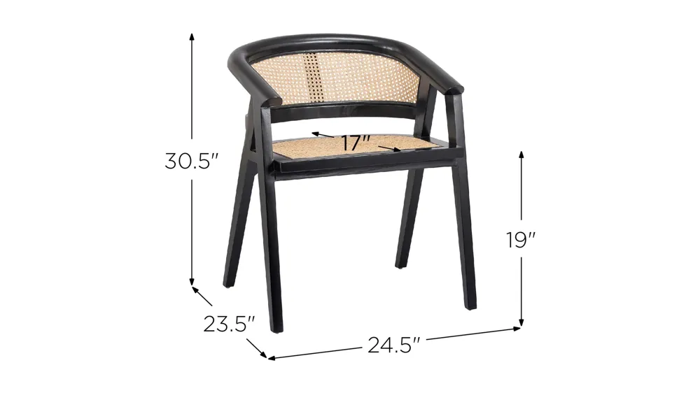 Seine Rattan Dining Chair Dimensions