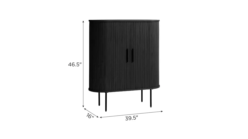 Hattie Accent Cabinet w/Sliding Doors Dimensions