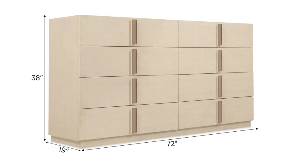 Westwood Eight-Drawer Dresser Dimensions
