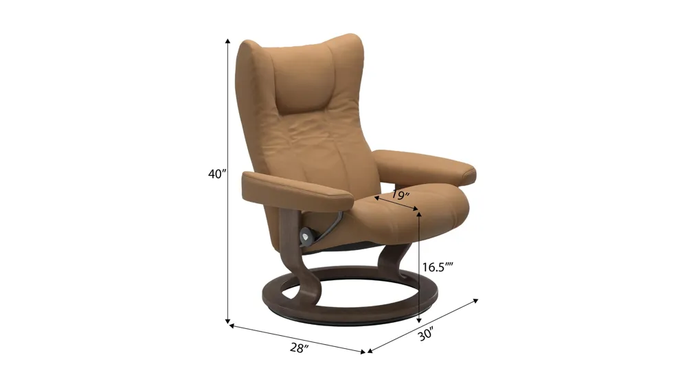 Wing Medium Classic Recliner Dimensions