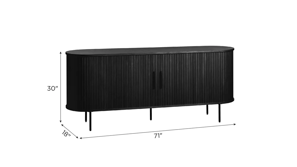Hattie 71 in Sideboard w/Sliding Doors Dimensions