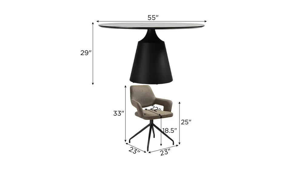 Knox 5-pc. Dining Set Dimensions