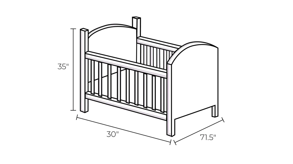 Palmer 3-in-1 Convertible Crib & Changer Dimensions