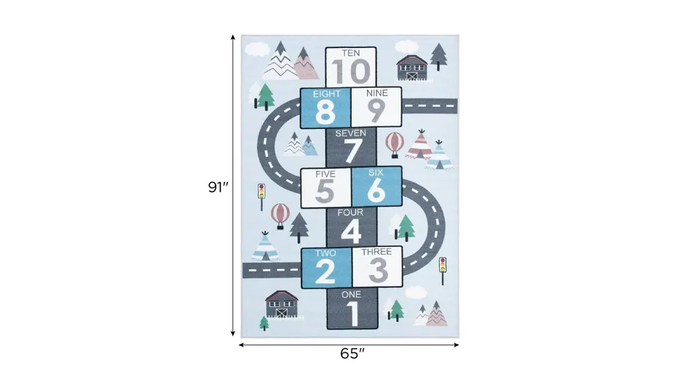 Elmira Kids' Playhouse Rug Dimensions