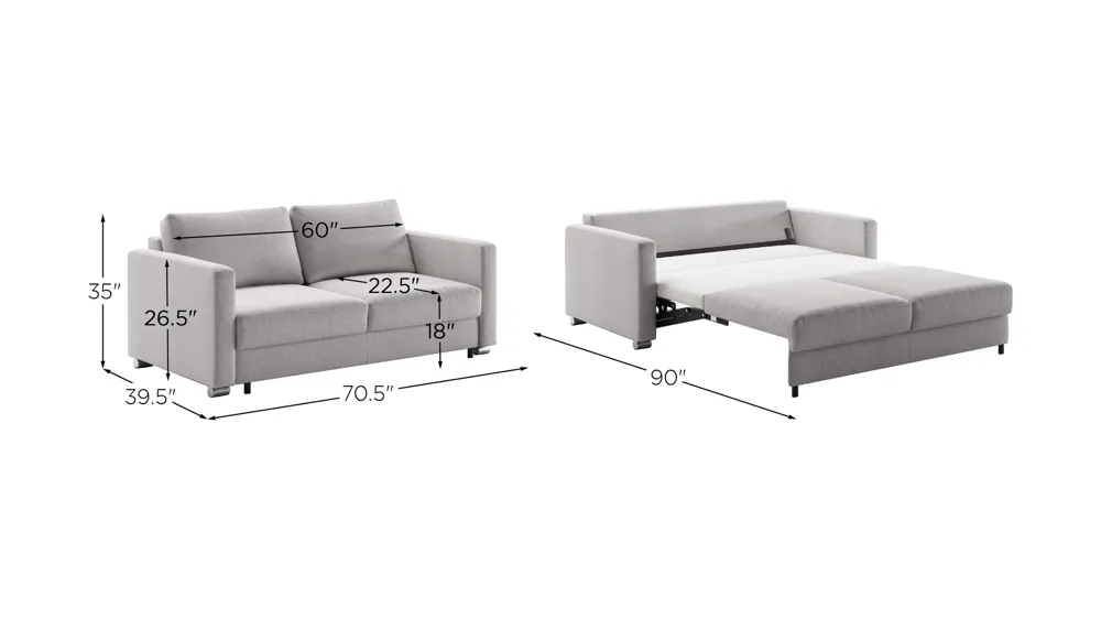 Fantasy Queen Loveseat Sleeper Dimensions