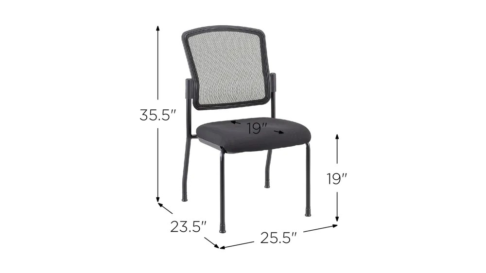 Dakota Mesh Back Office Chair - Set of Two Dimensions