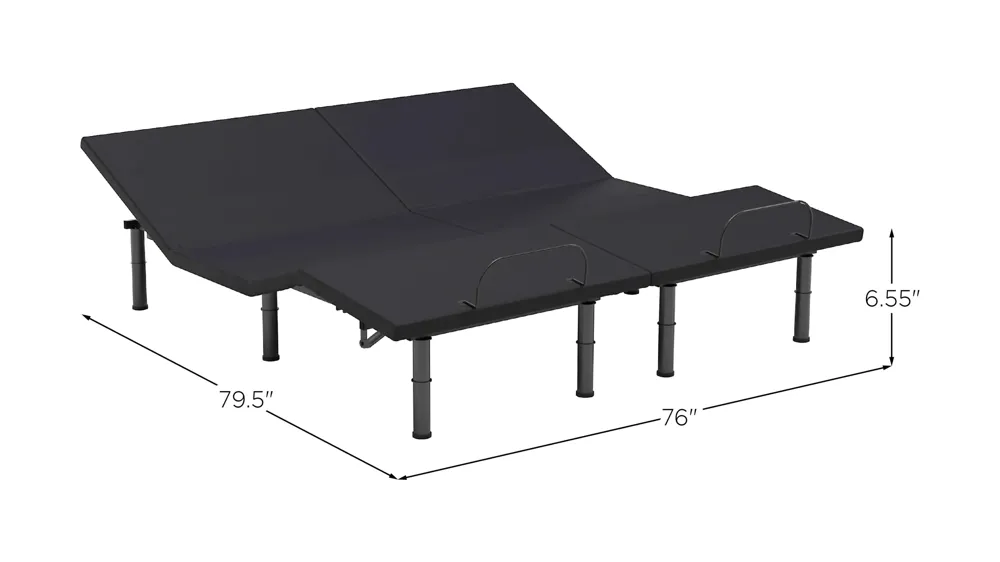 Reverie 4MM Foldable Adjustable Base Split King Set Dimensions