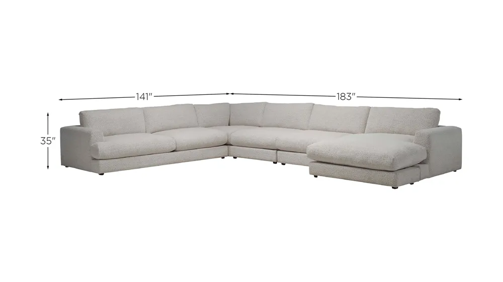 Montecito 5-pc. Sectional Dimensions