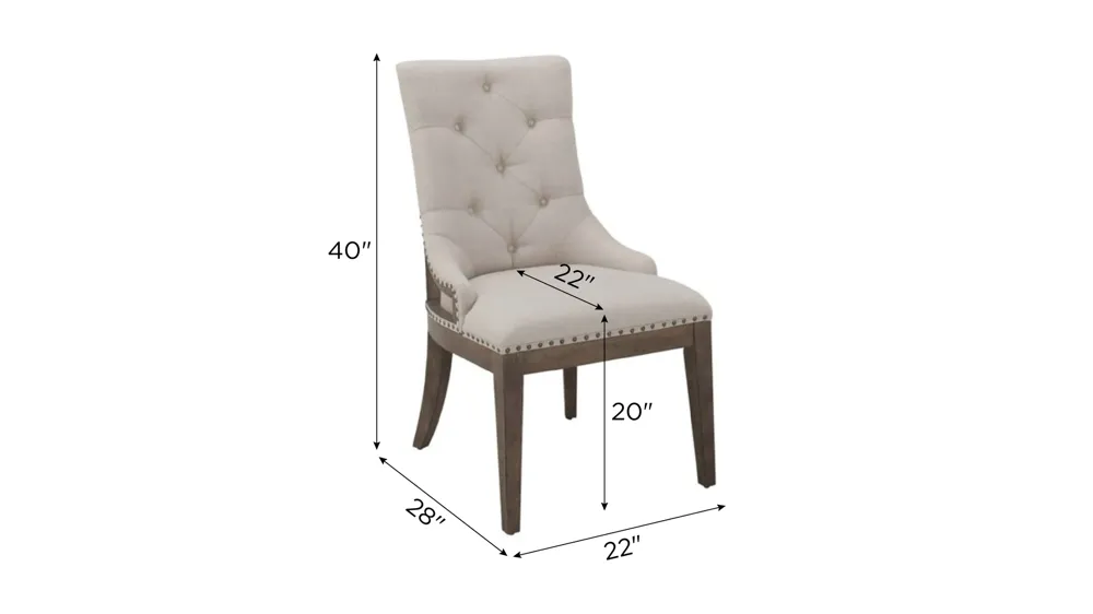 Coventry Upholstered Side Chair Dimensions