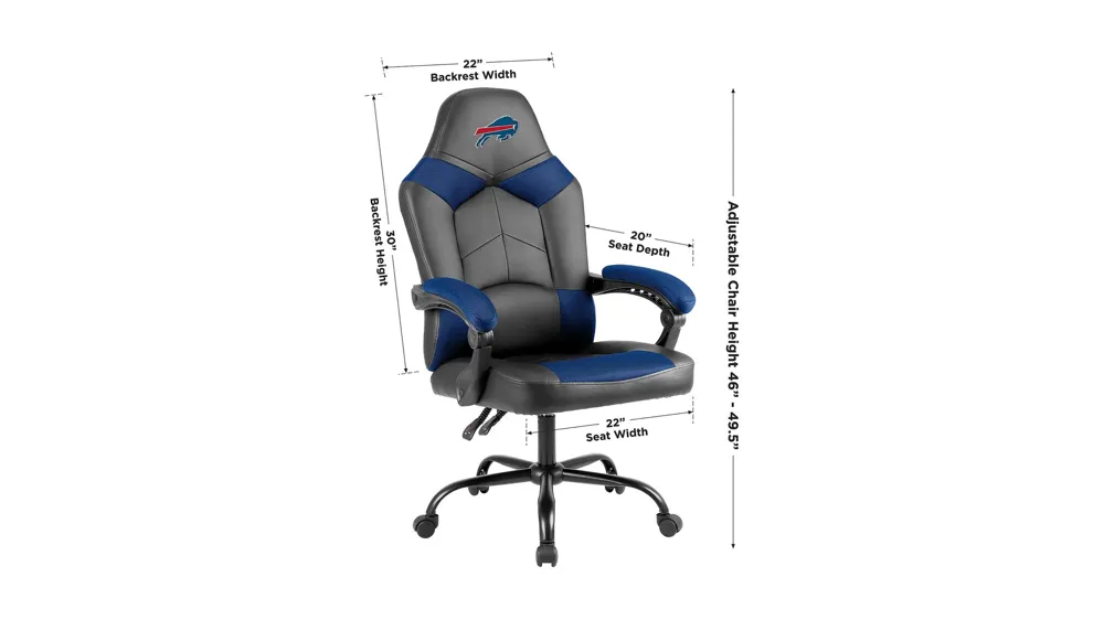NFL Oversized Adjustable Office Chairs Dimensions